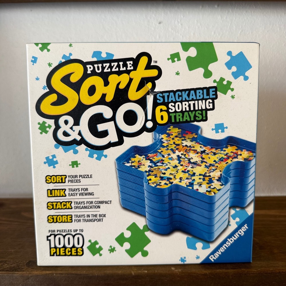 Ravensburger Puzzle Sort & Go 6 Stackable Sorting Trays for 1000 Piece‎ Puzzles